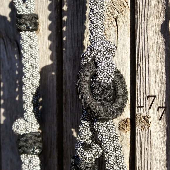 New Handmade Vaquero/Buckaroo Style Braided Paracord Split Ear Bridle/Headstall - Picture 2 of 7